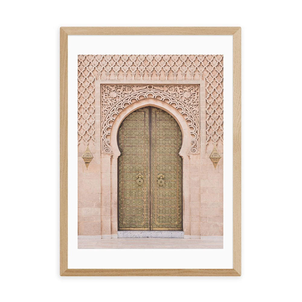 Product photograph of Moroccan Door By Sisi Seb - A2 Oak Framed Art Print from Olivia's.
