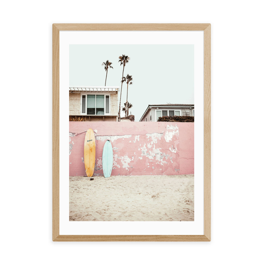 Product photograph of At The Beach By Sisi Seb - A3 Oak Framed Art Print from Olivia's.