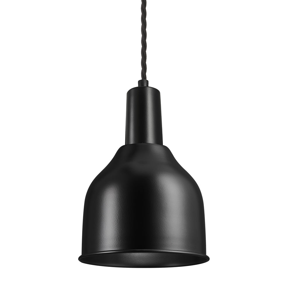 Product photograph of Industville Sleek 7 Inch Cone Pendant Black And Copper Holder from Olivia's