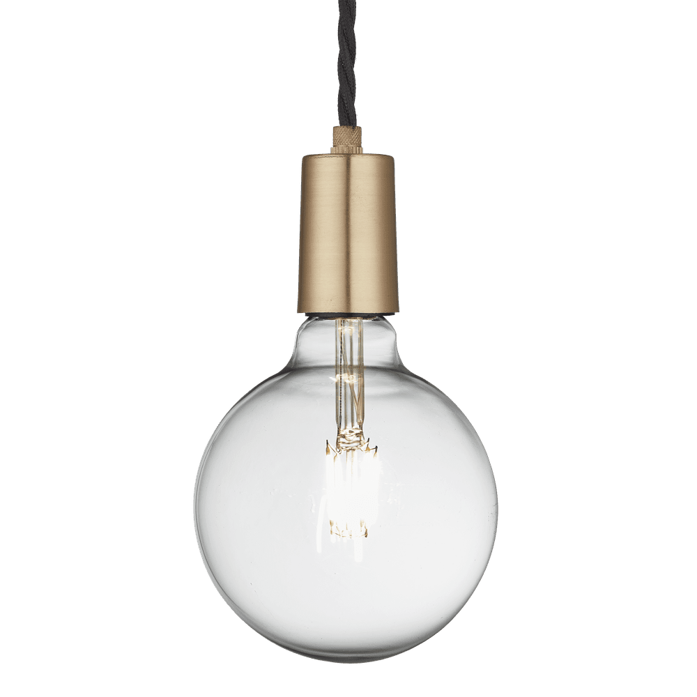 Product photograph of Industville Sleek Edison Pendant - 1 Wire - Brass from Olivia's