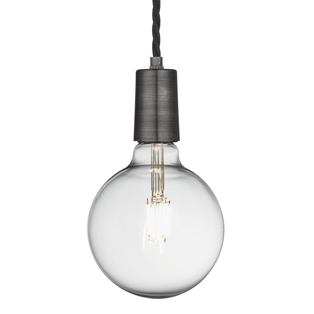 Product photograph of Sleek Edison Pendant - 1 Wire - Pewter from Olivia's