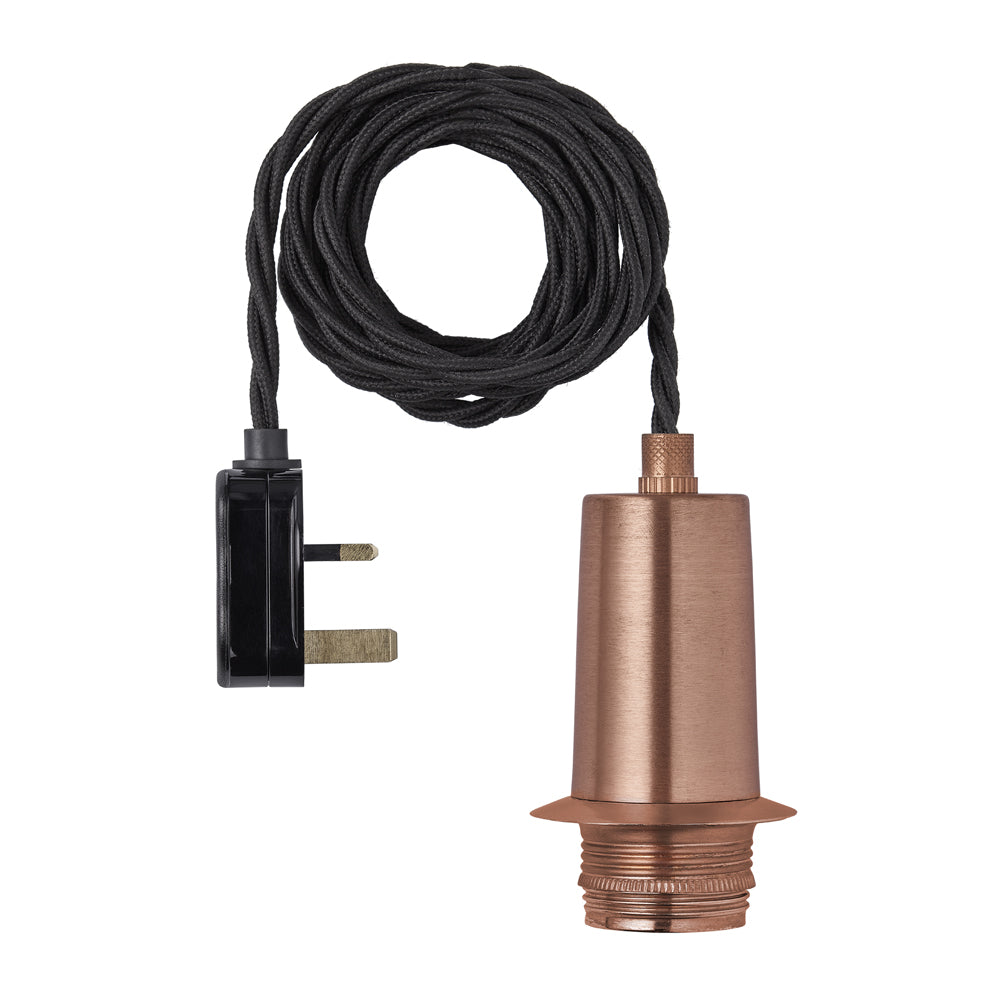 Product photograph of Industville Sleek Edison Cord Set With Plug Copper Ring And Fabric Flex With Plug from Olivia's.