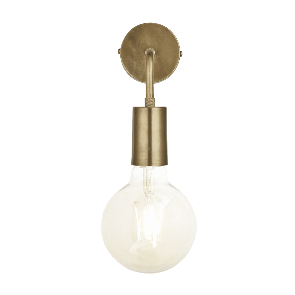 Industville Sleek Edison Wall Light Brass Outlet