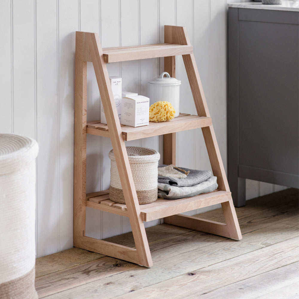 Product photograph of Garden Trading Small Southbourne Shelf Ladder In Beech from Olivia's.