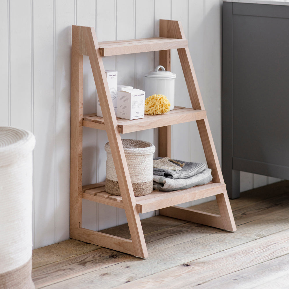 Product photograph of Garden Trading Small Southbourne Shelf Ladder In Beech from Olivia's