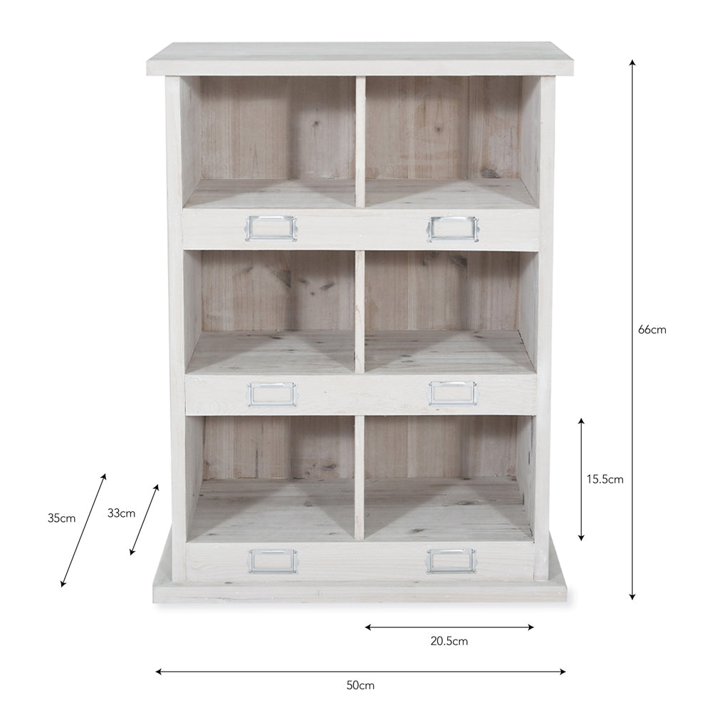 Product photograph of Garden Trading Chedworth 6 Shoe Locker In Whitewash from Olivia's.