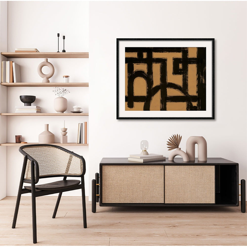Product photograph of Liang Eimil Rune Wall Art Black from Olivia's.