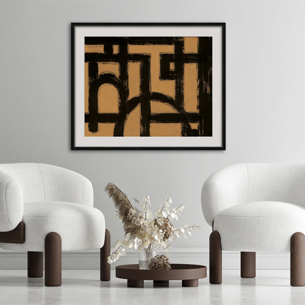 Product photograph of Liang Eimil Rune Wall Art Black from Olivia's.