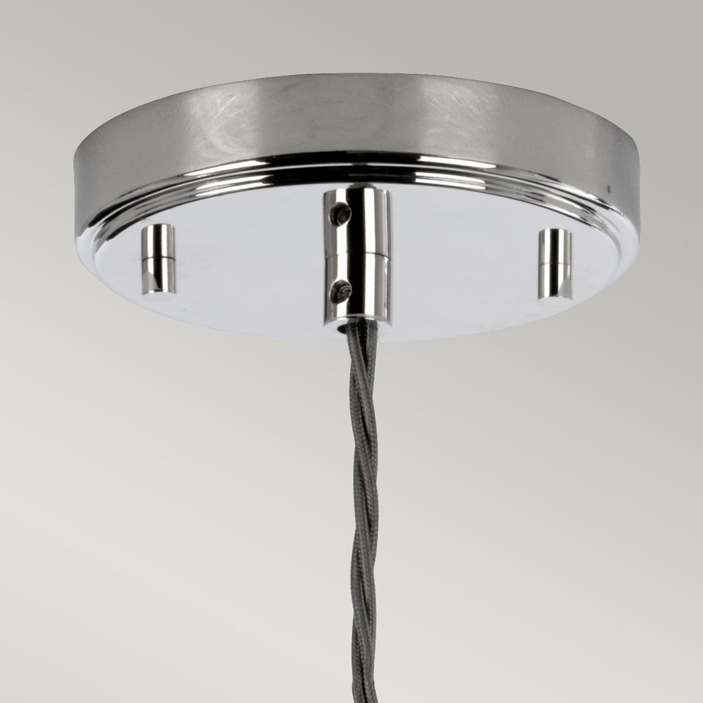 Product photograph of Elstead Lighting Sola 1 Light Pendant Light In Polished Nickel from Olivia's.