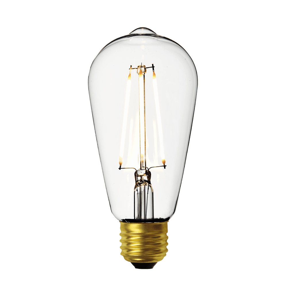 Product photograph of Industville Vintage Led Edison Bulb Old Filament Lamp - 7w E27 Pear St64 - Clear from Olivia's