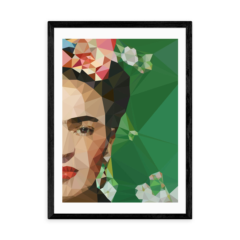 Product photograph of Frida Crop By Frida Crop - A2 Black Framed Art Print from Olivia's.