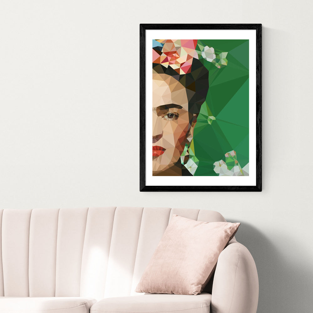Product photograph of Frida Crop By Frida Crop - A2 Black Framed Art Print from Olivia's
