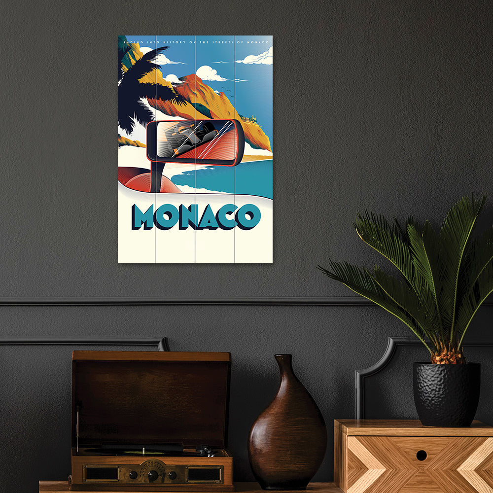 Product photograph of The Art Group Zoom F1 Monaco Wood Print Small from Olivia's.