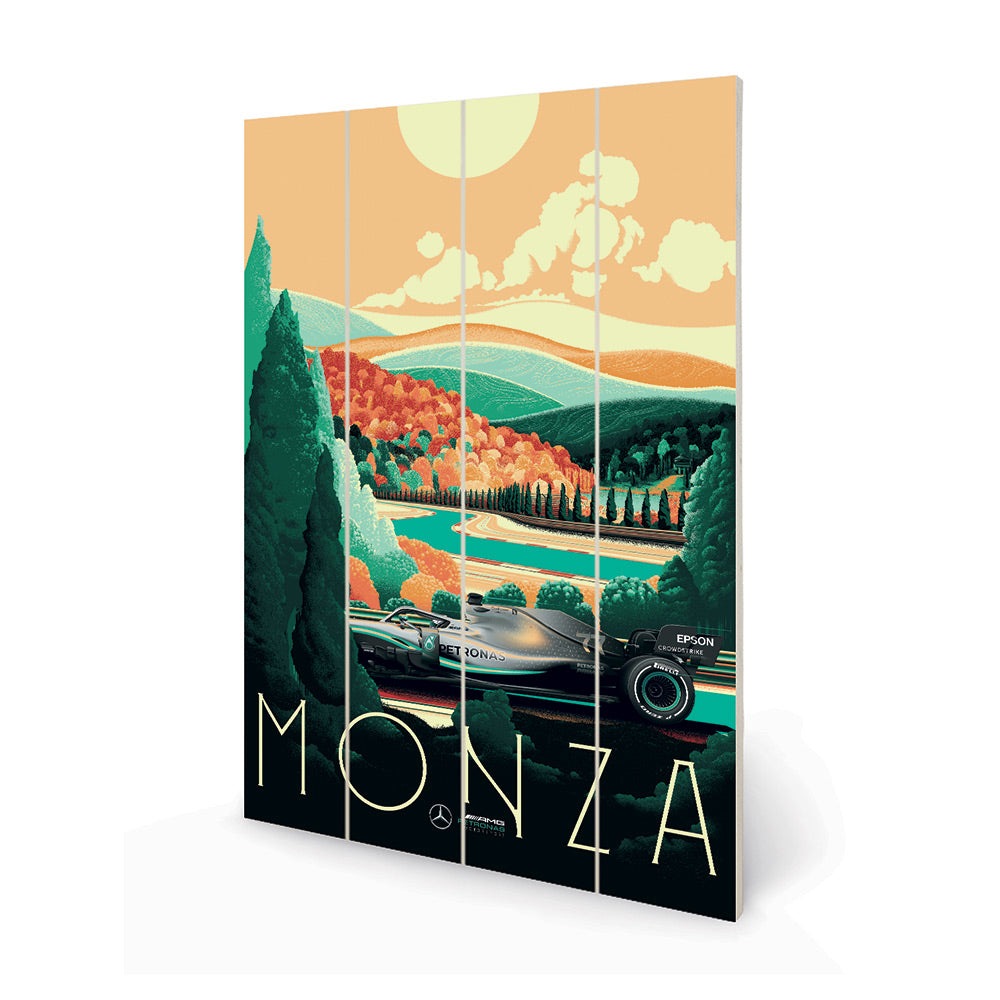 Product photograph of The Art Group Zoom F1 Monza Wood Print Small from Olivia's