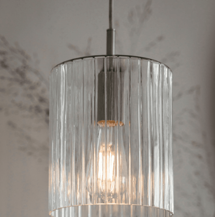 Product photograph of Garden Trading Clarendon Pendant Light In Clear Glass from Olivia's.