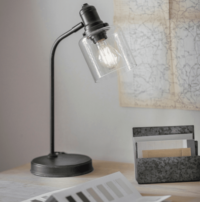 Product photograph of Garden Trading Hoxton Cylinder Table Lamp In Black Steel from Olivia's.