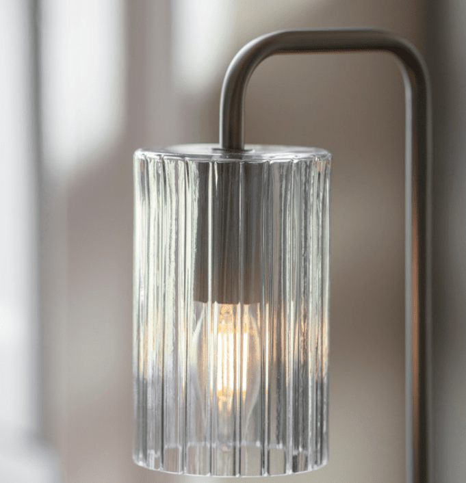Product photograph of Garden Trading Clarendon Table Lamp In Clear Glass from Olivia's.