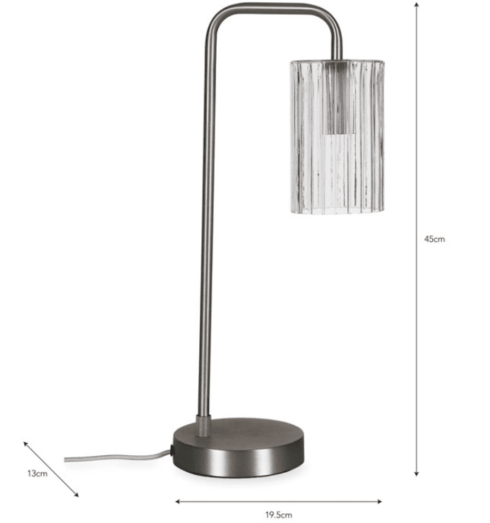 Product photograph of Garden Trading Clarendon Table Lamp In Clear Glass from Olivia's.