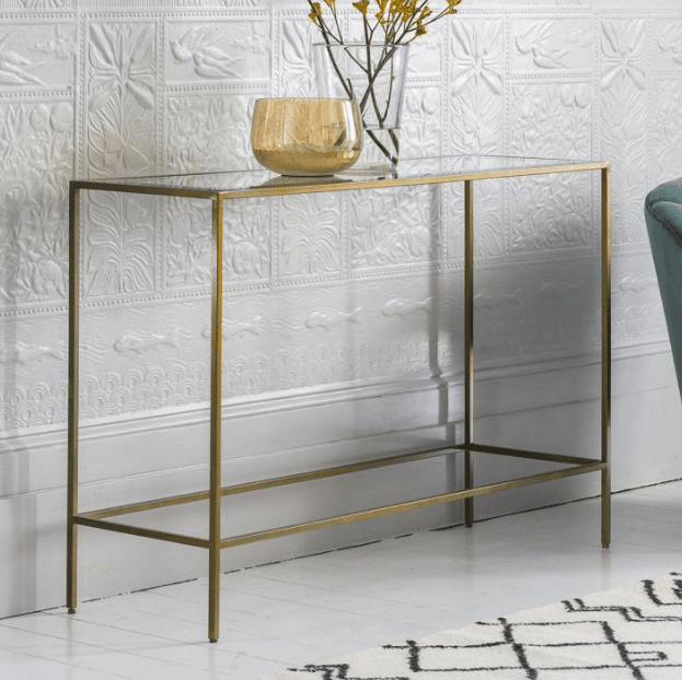 Product photograph of Gallery Interiors Rothbury Console Table In Bronze from Olivia's.