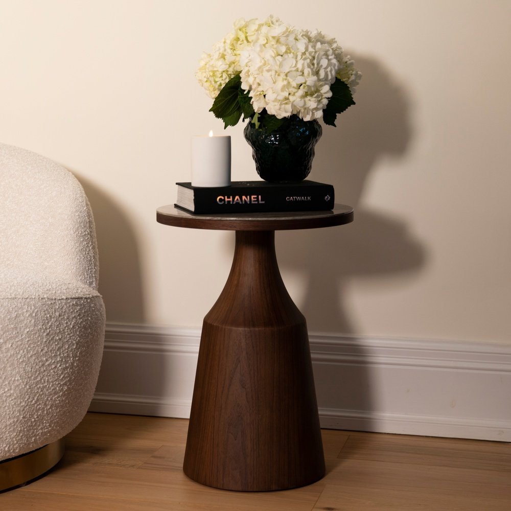 Product photograph of Twenty10 Designs Willow Timber Tobacco Side Table from Olivia's.