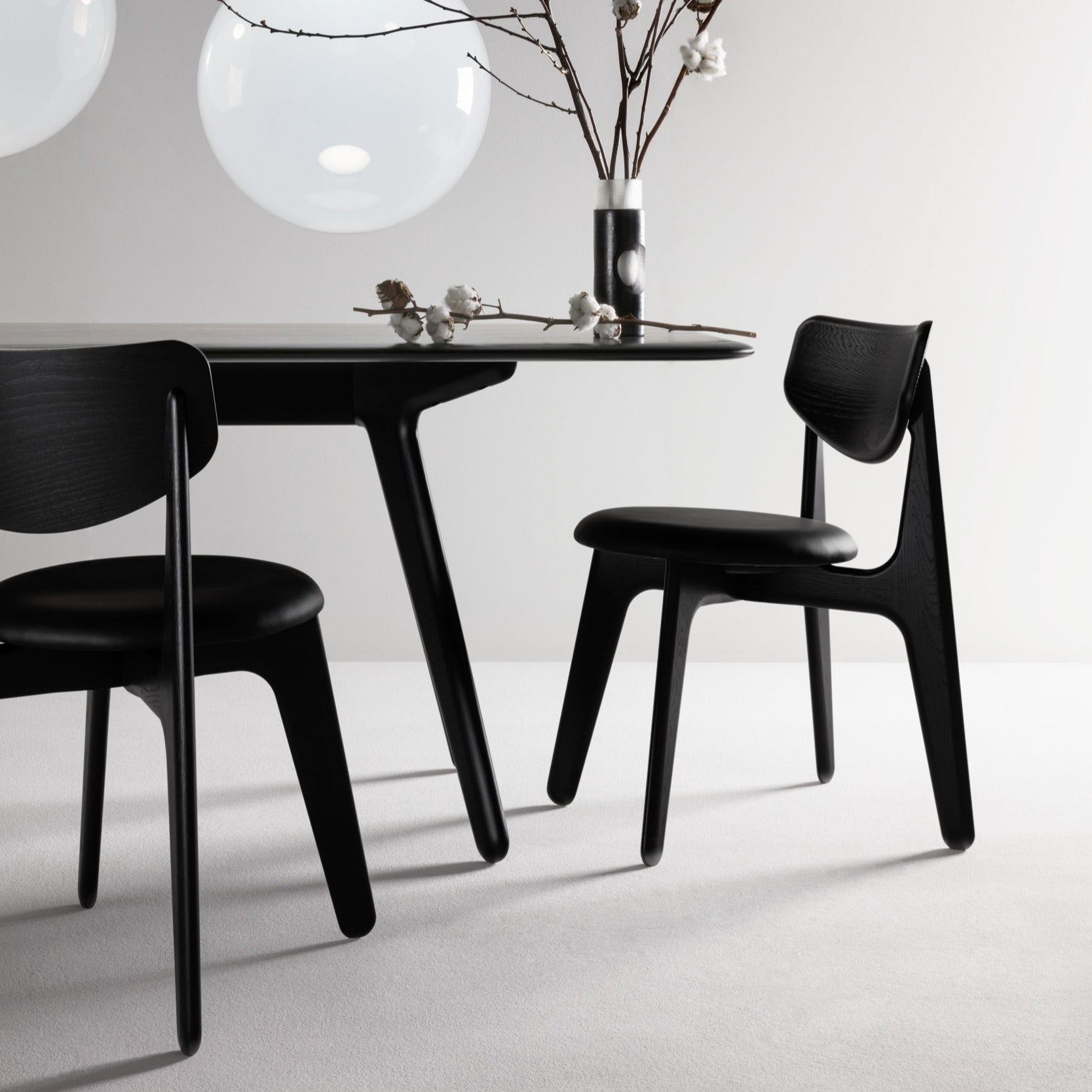 Product photograph of Tom Dixon Slab Chair Black Upholstered Black Upholstered from Olivia's