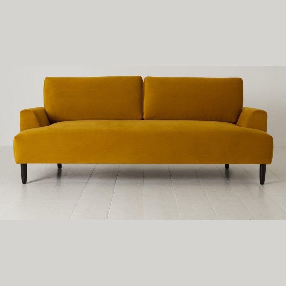 Swyft Model 05 3 Seater Sofa Velvet Mustard