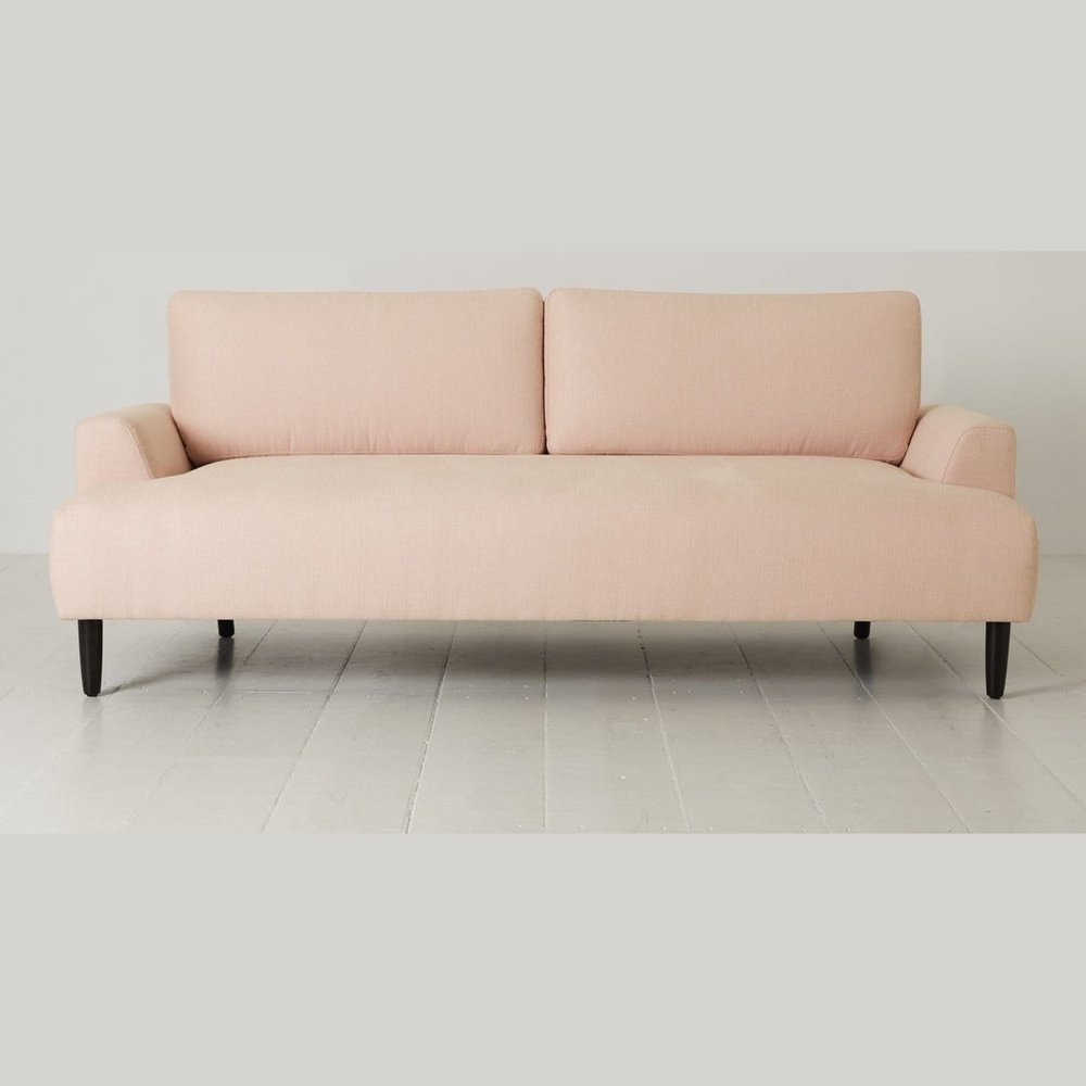 Swyft Model 05 3 Seater Sofa Linen In Pink