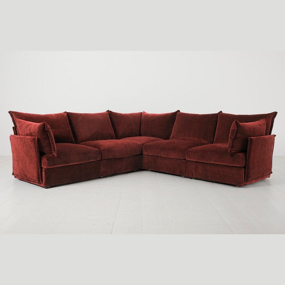 Swyft Model 06 Corner Sofa In Burgundy