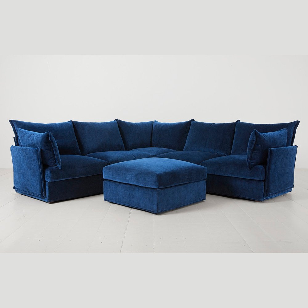 Swyft Model 06 Corner Sofa With Chaise In Navy