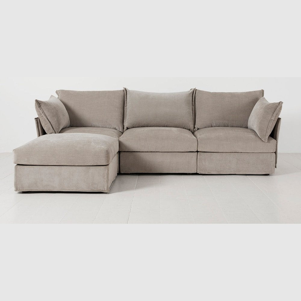 Swyft Model 06 3 Seater Sofa In With Chaise Fog