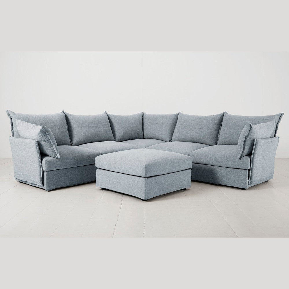 Swyft Model 06 Corner Sofa With Chaise In Seaglass