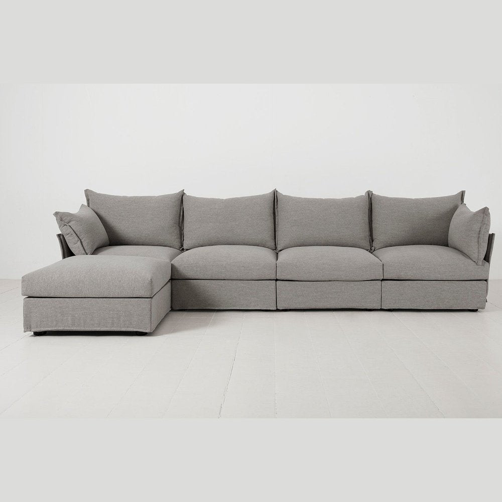 Swyft Model 06 4 Seater Sofa In With Chaise Shadow