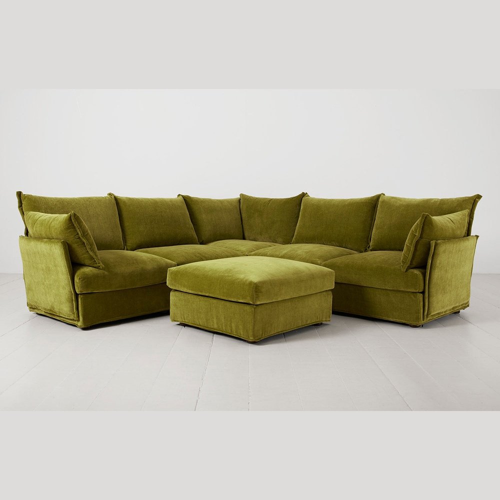Swyft Model 06 Corner Sofa With Chaise In Moss
