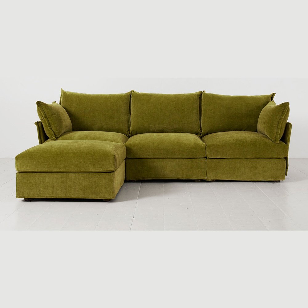 Swyft Model 06 3 Seater Sofa In With Chaise Moss
