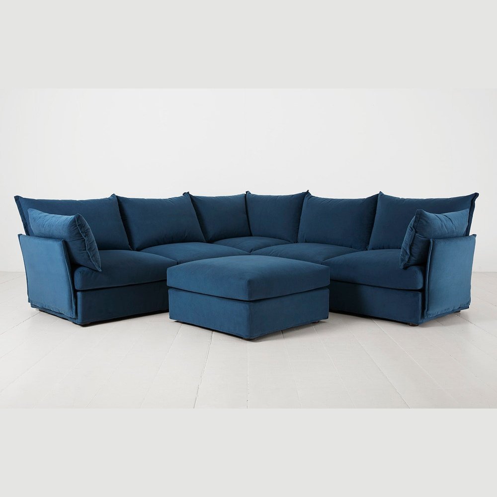Swyft Model 06 Corner Sofa With Chaise In Teal