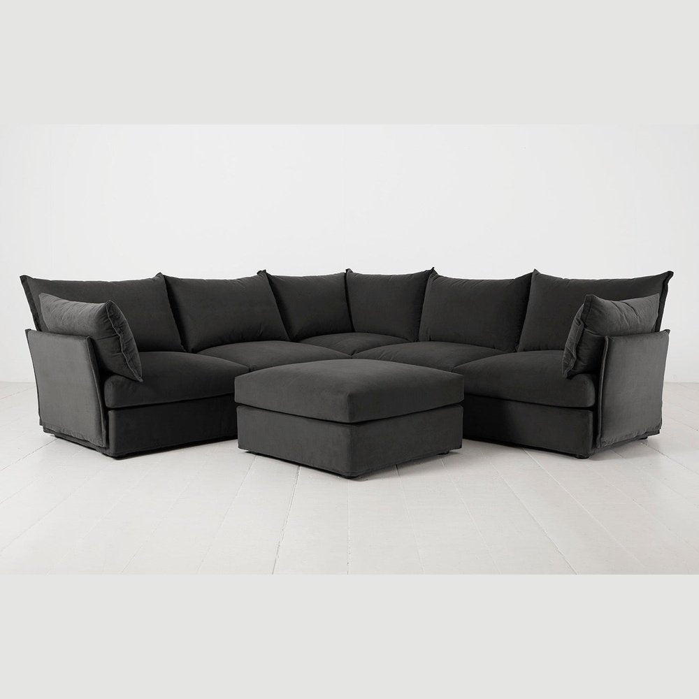 Swyft Model 06 Corner Sofa With Chaise In Charcoal