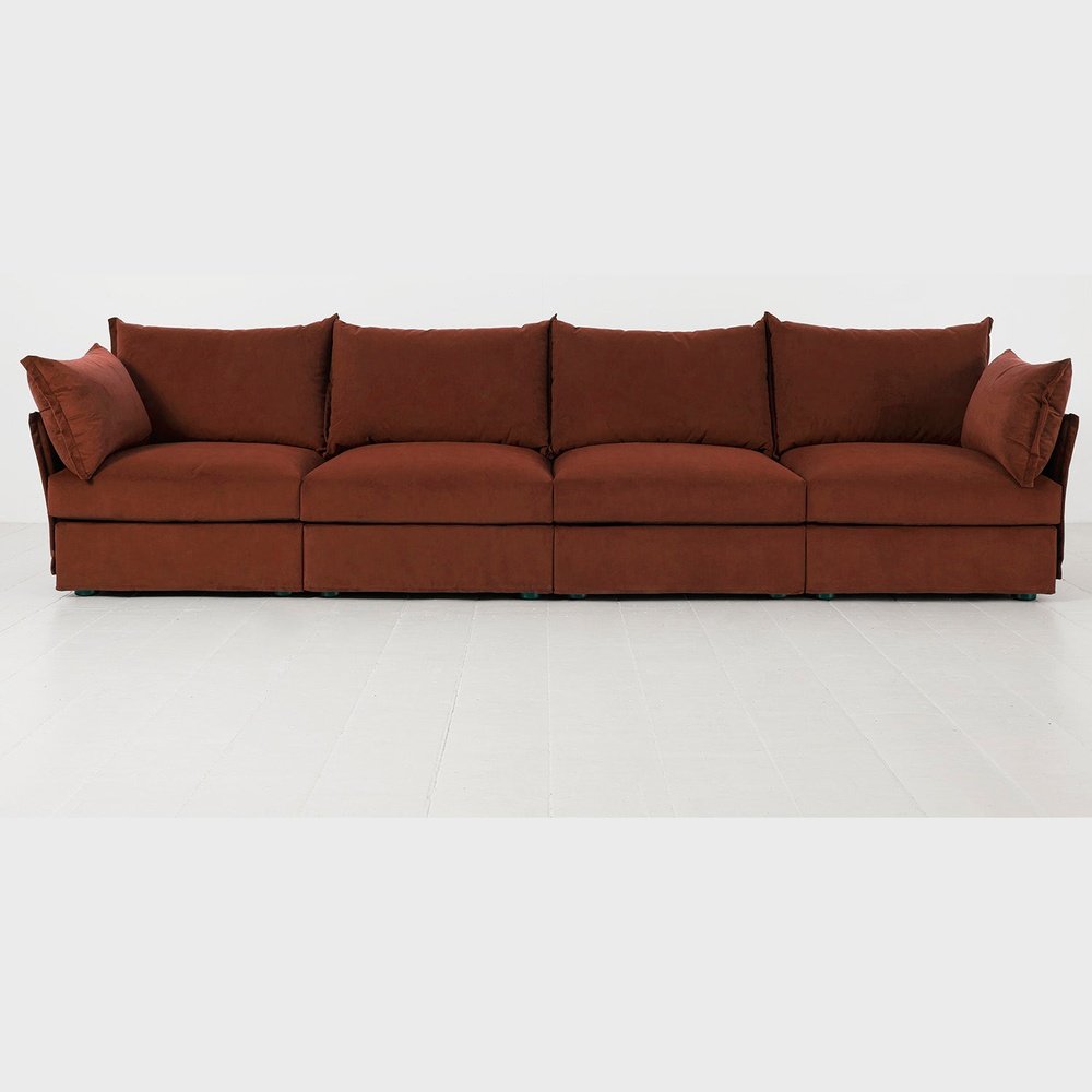 Swyft Model 06 4 Seater Sofa In Brick