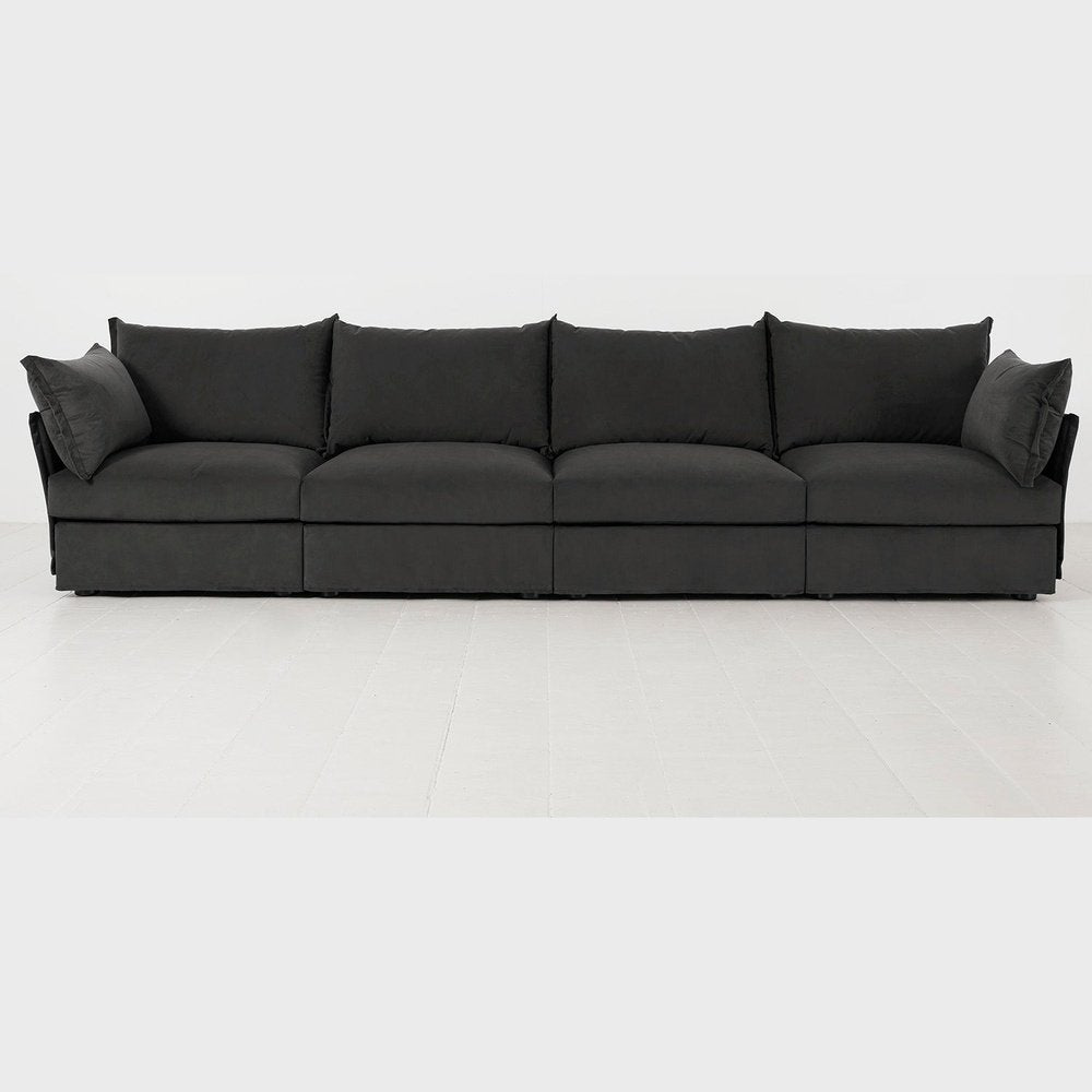 Swyft Model 06 4 Seater Sofa In Charcoal