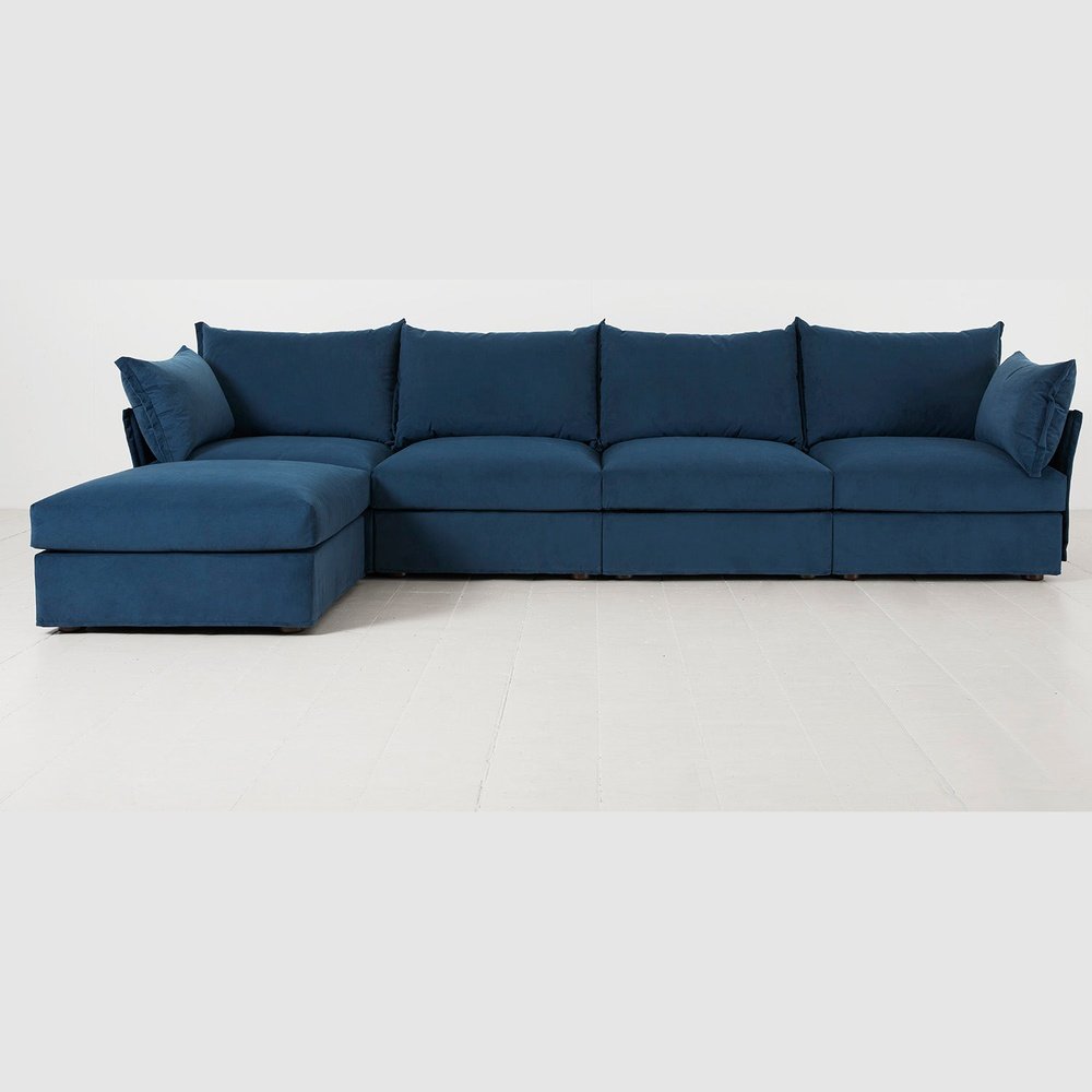 Swyft Model 06 4 Seater Sofa In With Chaise Teal
