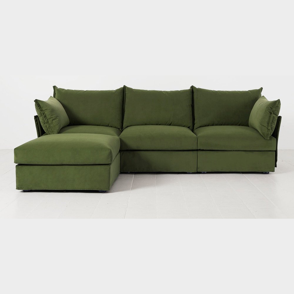 Swyft Model 06 3 Seater Sofa In With Chaise Vine