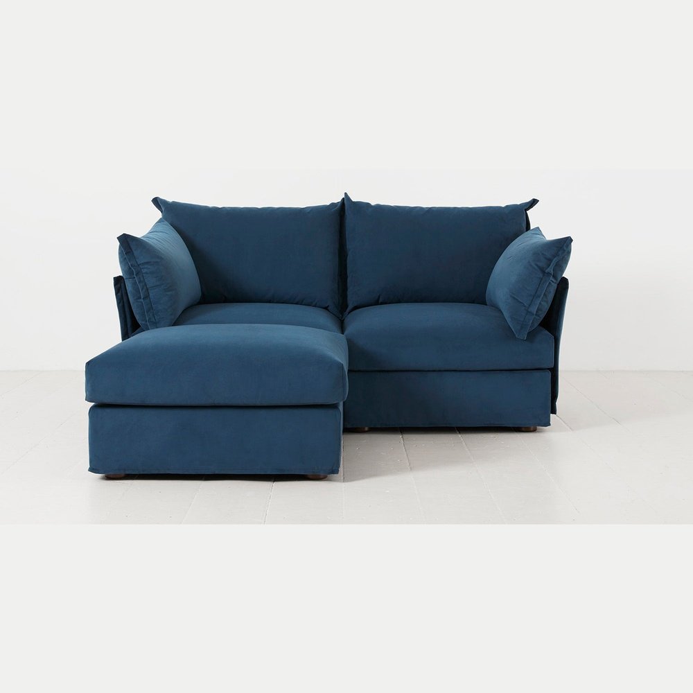 Swyft Model 06 2 Seater Sofa In With Chaise Teal