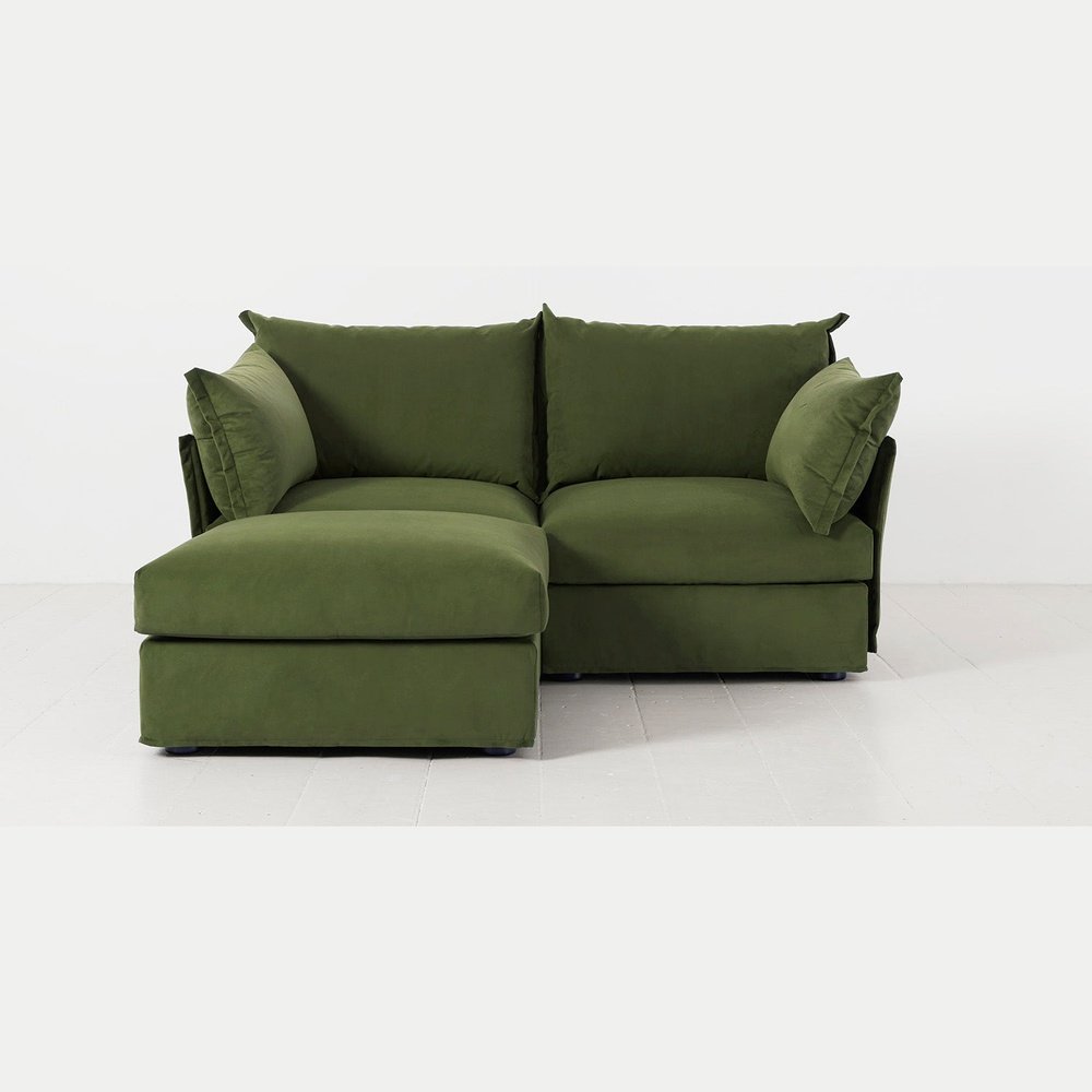 Swyft Model 06 2 Seater Sofa In With Chaise Vine