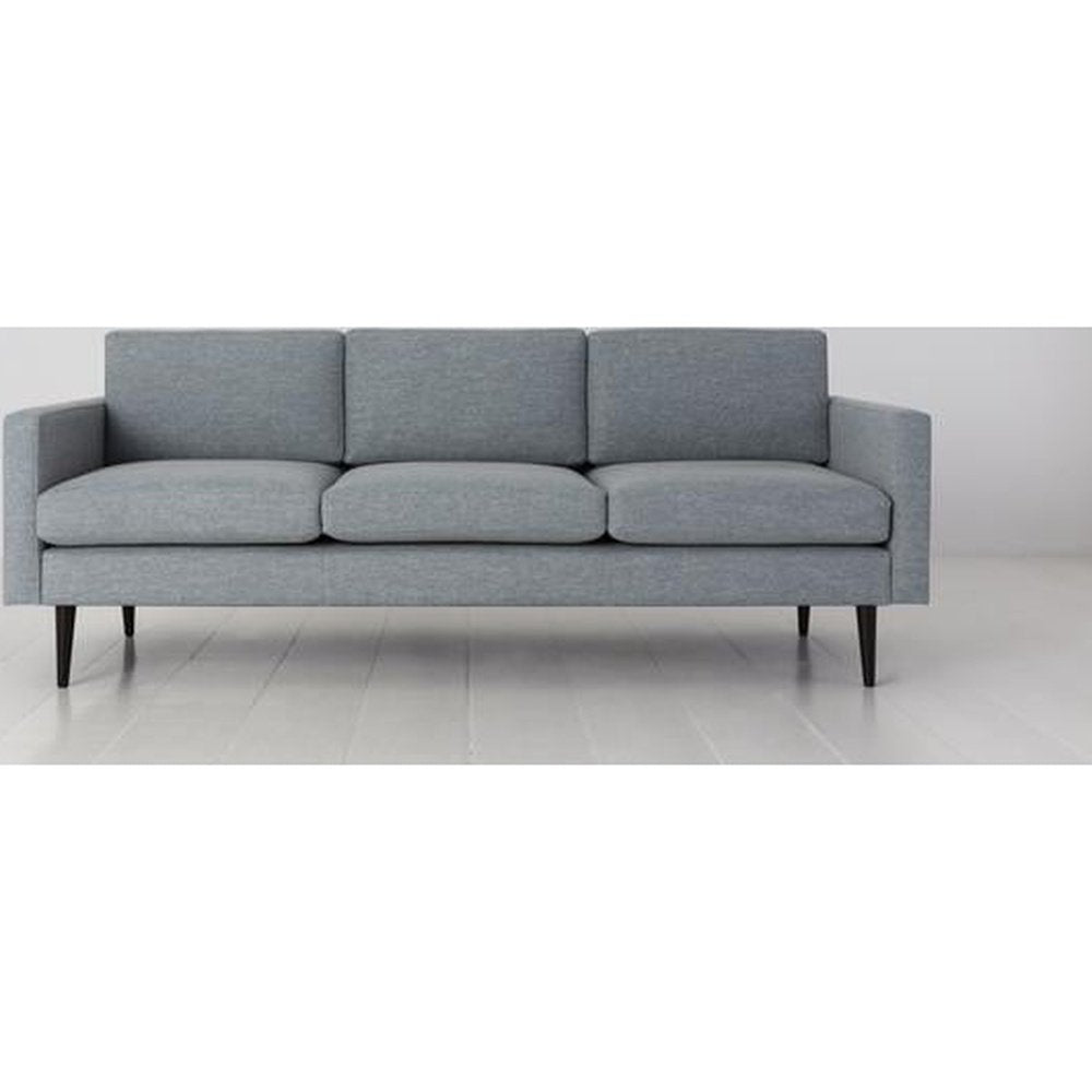 Swyft Model 01 Linen 3 Seater Sofa In Seaglass