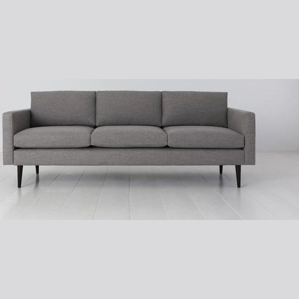Swyft Model 01 Linen 3 Seater Sofa In Shadow