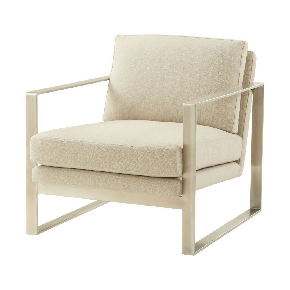 Product photograph of Ta Studio Bower Club Chair Kendal Linen With Brass Leg from Olivia's