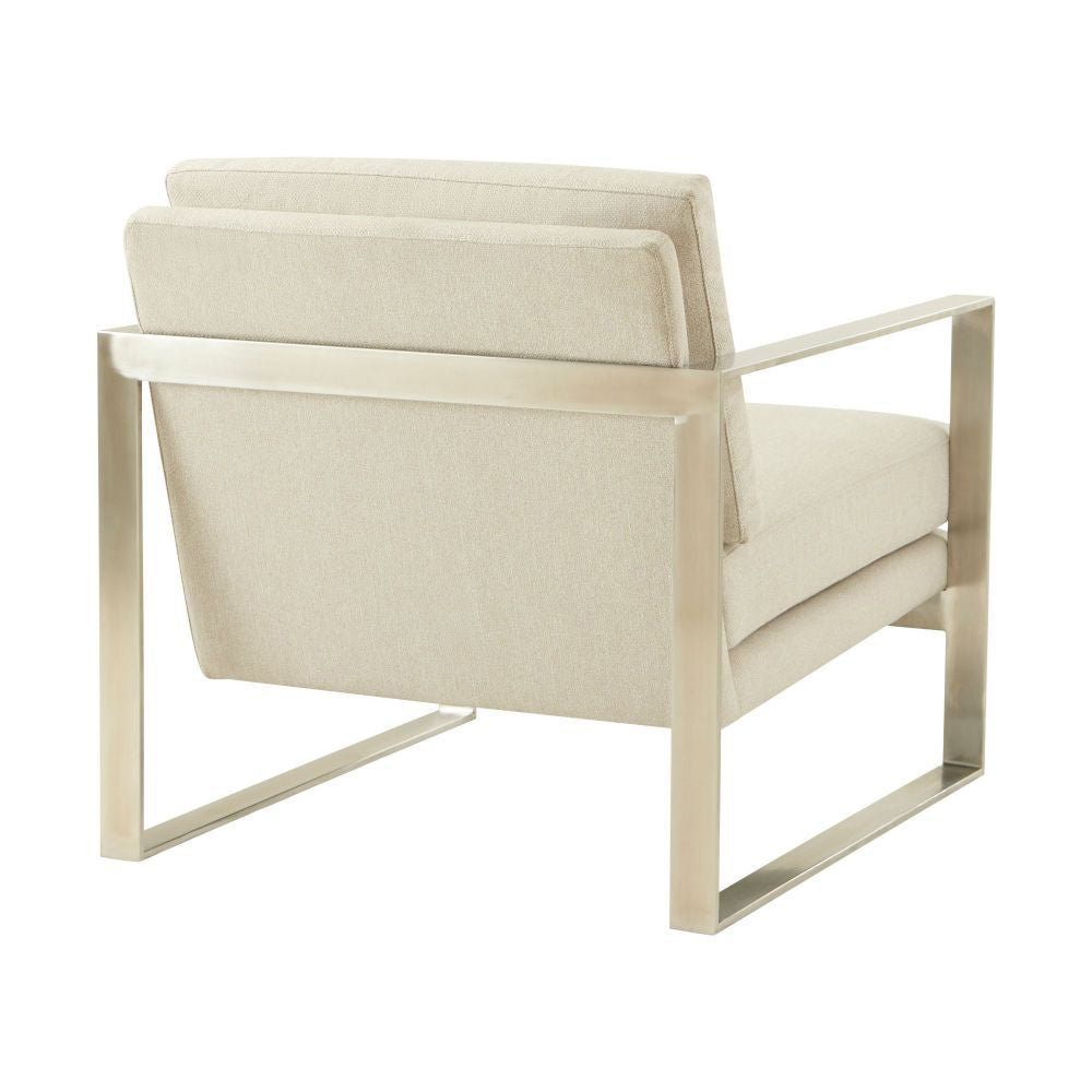 Product photograph of Ta Studio Bower Club Chair Kendal Linen With Brass Leg from Olivia's.