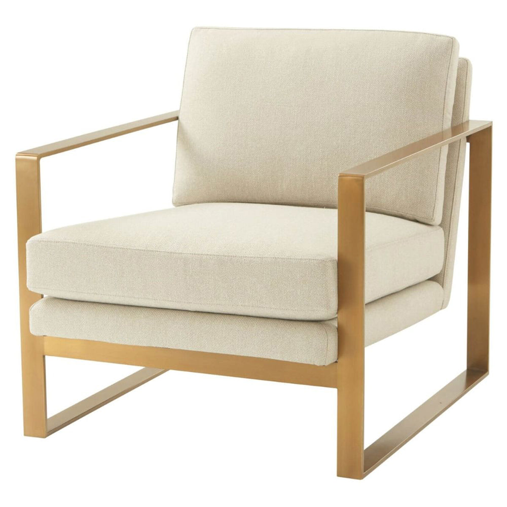 Product photograph of Ta Studio Bower Club Chair Kendal Linen With Nickel Leg from Olivia's