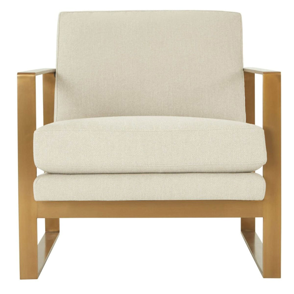 Product photograph of Ta Studio Bower Club Chair Kendal Linen With Nickel Leg from Olivia's.