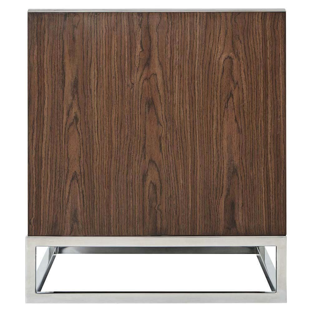Product photograph of Ta Studio Blain Bedside Table Macadamia And Nickel from Olivia's.
