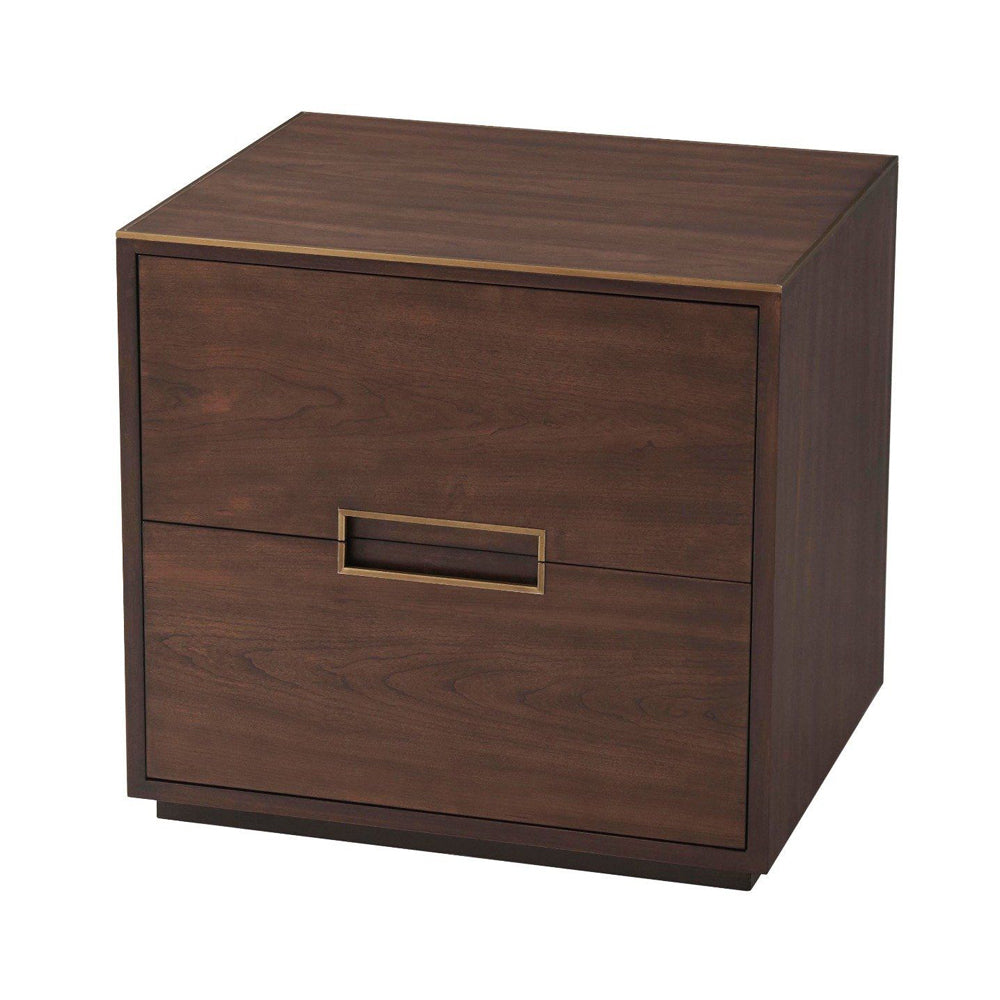 Product photograph of Ta Studio Bosworth Bedside Table Almond from Olivia's